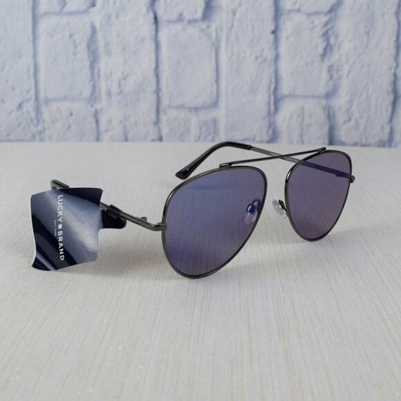 NWT Lucky Brand Capitola Aviator Sunglasses Blue main image 6